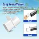 Deck Drain Adapter, fit for Stegmeier Channel Drain fit 1 1/2" Schedule 40 Pipe, White, Pool Deck Drain Plug, Pool Drain Channel Adapter