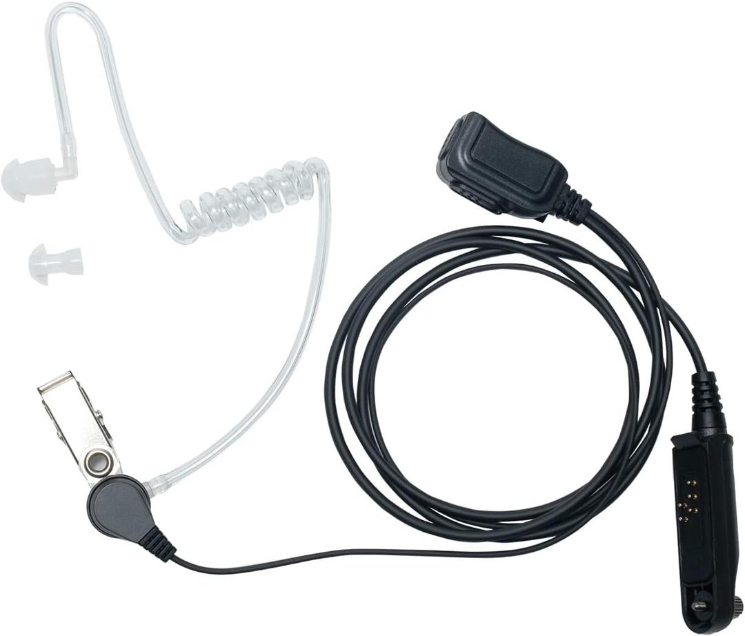 UV-9R Earpiece Headset for Baofeng UV-9RPlus UV-XR UV-5S BF-9700 BF-A58 GT-3WP Two Way Radio Walkie Talkie with Covert Acoustic Tube Earphone and Ptt Mic (1 Pack)