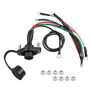 39886 Winch Remote Control Female Socket Wiring Connector Harness Kit Fit for Badland 5000 12000 Winches, for WARN 5-Wire Truck Winches Controller Plug