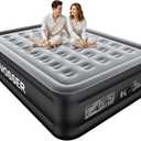 Air Mattress Queen with Built in Pump,Blow Up Mattress in 3 Mins,18'' Raised Self Inflatable Mattress,Portable Airbed for Home,Floor&Camping,Queen Size Air Matress for Adults,660LB Max,Black