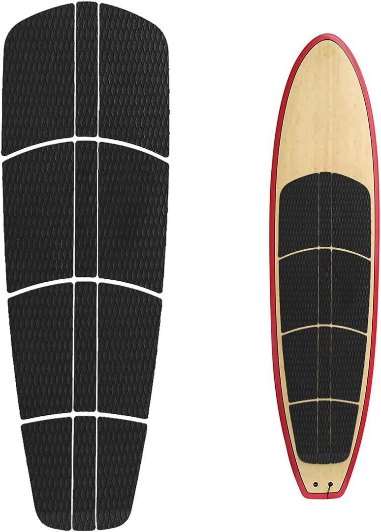 Abahub 12 Piece Surf SUP Deck Traction Pad Premium EVA with Tail Kicker 3M Adhesive for Paddleboard Longboard Surfboard Black/Blue/Gray/Navy Blue/Orange/White