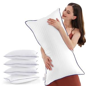 SEMZSOM Bed Pillows Standard Size Set of 4, Luxury Hotel Pillows with Soft Fluffy Down Alternative Filling Sleeping Pillows for Back, Stomach and Side Sleepers