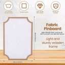 Novabright Large Cork Board 36 x 24 Inch Bulletin Board, Modern Gold Fabric Felt Notice Pin Photo Display, Wall Decoration Bulletin, for Office, Home, School, Classroom Message or Vision Decoration, 36" x 24.2"