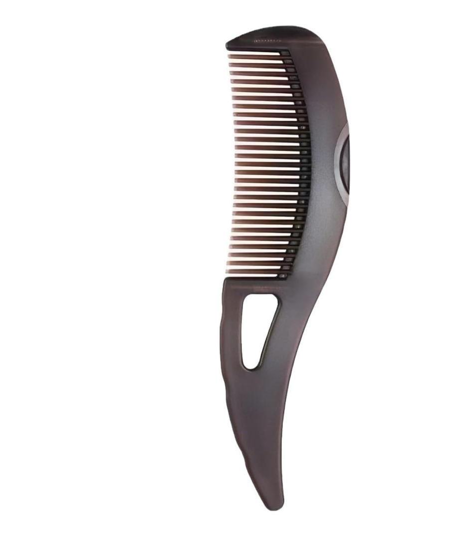 Dandruff Comb, Hollow Tooth Button Comb, Detoxing Comb Energy Massage Comb, Scalp Psoriasis Comb Dandruff Removal Comb, Lice Comb Multifunctional Hairbrush For Women Men Kids (Brown-Level 1)