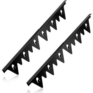 Stove Gap Covers Stainless Steel, Pack of 2 Retractable Length 13.8" to 27.5" Width 0.79", Heat-Resistant Stove Gap Filler & Range Trim Kit for Gaps Between Stove Top & Counter-Black