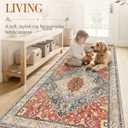 OLANLY 9x12 Washable Area Rug, Soft Non Slip Carpet for Bedroom Living Room