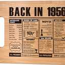 70th Birthday Gifts for Women Men,70 Year Old Birthday Gifts Woman Man,70 Years Gifts for Dad Mom Grandparents Wedding Anniversary,Back In 1956 70s Birthday Decorations Engraved Bamboo Cutting Board