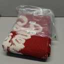 Christmas Doormat with Non Slip, Loop Pile Red and White Indoor Christmas Welcome Mat with Absorbent & Dirt-Trapping, Outdoor Christmas Tree Door Mat Front Porch Decor 32x48 Inch