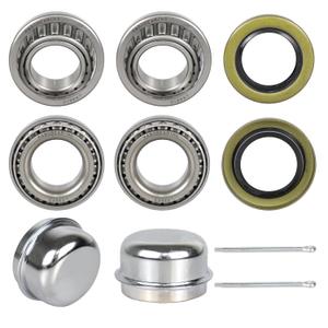 2 Set Fits for 1-1/16'' inch Axles Trailer Wheel Hub Bearings,L44649 L44610 Bearings,12192TB Seal OD 1.980'',Dust Cover and Cotter Pin,Bearing Size ID 1.0625", OD 1.9800", Width 0.560".