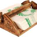 Craft Expertise Antique Handcrafted Wooden Napkin Holder – Decorative Tissue Holder Stand for Dining Table, Kitchen & Restaurant (6 x 7 x 3 Inches)