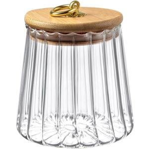 Viovian 50 FL OZ Large Glass Storage Jar with Lid Coffee Nuts Canister Vintage Clear Decorative Glass Jars for Food Coffee Beans Cookie Candy Flour