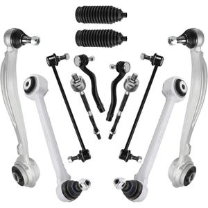 Front Lower Control Arm Compatible with 2013-2015 Mer-cedes GLK250 4WD, 2010-2015 GLK350 Suspension Kit with Ball Joints Sway Links Inner & Outer Tie Rods