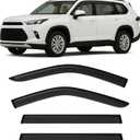 2024-2026 Tape-On Side Window Visor Deflectors for Toyota Grand Highlander Rain Guards XLE Limited Platinum MAX Hybrid Smoke & for Lexus TX 350 500h Premium AWD Luxury Hybrid 2024-2026