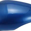 Dark Blue Left Side Mirror Driver Side Mirror Car Side Door Mirror Cover Rear View Mirror Cap for Ford Fiesta MK7 2009 2010 2011 2012 2013 2014 2015 2016 2017 (Left)