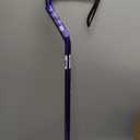 Medline Gel Grip Aluminum Cane with Offset Handle, Adjustable Height 29"-38", 300 lb. Weight Capacity, Purple - Ideal Mobility Aid