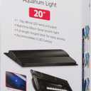Aqueon LED Deluxe Fish Tank Aquarium Full Hood with LED Light, Black, 20 Inch