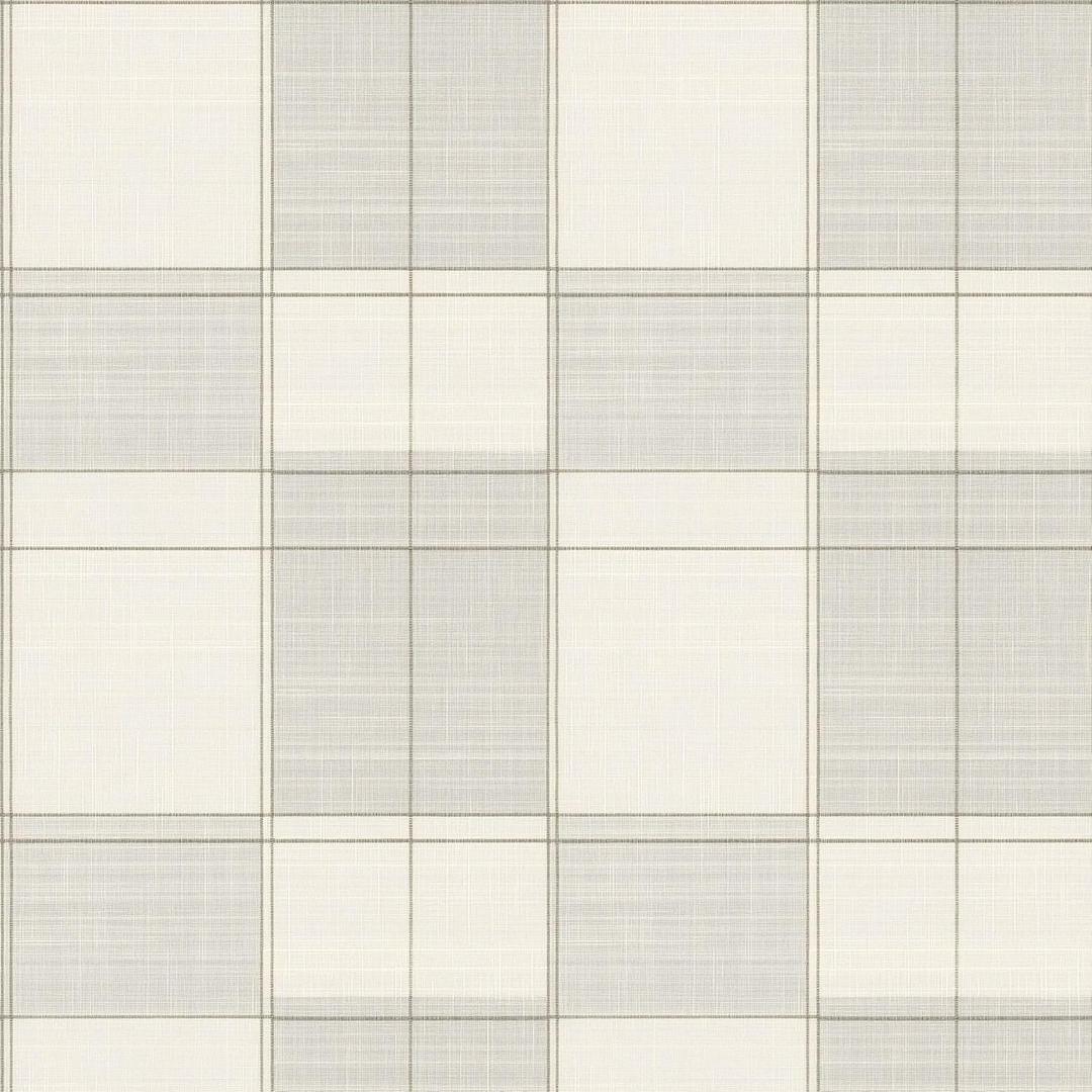 Plaid Wallpaper  Checkered Peel and Stick Wallpaper, Self-Adhesive Vinyl with Subtle Linen Texture for Modern Farmhouse or Minimalist Decor, 17.7in x 118in (Silent Grid)