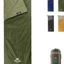 Naturehike Lightweight Compact Sleeping Bag, 59/32 Envelope Ultralight Backpacking Sleeping Bag Portable, Waterproof with Compression Sack for Cold&Warm, Camping, Traveling, Hiking (Navy Green (Extra Large))