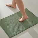 Bathroom Rugs Non Slip Washable, Super Absorbent Thin Bath Mat Small Quick Dry Low Pile Bathroom Rug, Sage Green 16"x24"