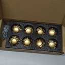 8 Pack Gold Dresser Knobs, 1-3/8 Inch(36mm) Decorative Kitchen Cabinet Knobs, Elegant Crystal Round Cabinet Knobs for Dressers Kitchens Cupboard Drawer Pulls