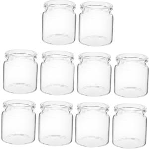 SUPVOX 10pcs Miniature Landscape Bottles Glass Test Tube Vases for Air Plants Succulent Planting Display for Desk Home