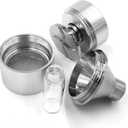 Kitchen Spice GrinderSuperfine GrindingPepper Grinder Set, Silver 1.75 inch