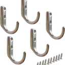 5Pcs 316 Stainless Steel Wall Hook, Marine Grade Coat Hook, J-Type/T-Type Single Hook Marine Hardware Fittings, with Screws (J-Type)
