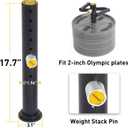 Adjustable kettlebell Handle, Heavy Duty Kettlebell Handle for Plates, Loading Pin with D-bar, Double D-bar and T-bar for Olympic Weight Plates, Hold Up 200lbs.