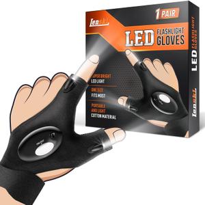 Lenski Fathers Day Gift for Husband Dad, Gifts for Men Flashlight Gloves, Fathers Day Gift from Daughter Wife Son, Dad Gifts for Him Dad Husband, Birthday Gifts for Men Him Grandpa