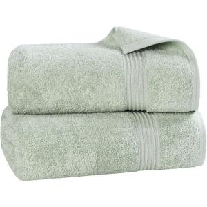 Superior Egyptian Cotton 2-Piece Bath Sheet Towel Set, Oversized Body Towels For Adults And Kids, Large Towel For Bath, Shower, Guest Bathroom, Spa, Gym, Resort, Essentials, Airbnb, Sage