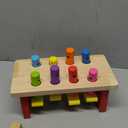 Melissa & Doug Deluxe Pounding Bench Wooden Preschool Learning Toy with Mallet (10.0 x 5.0 x 4.2)