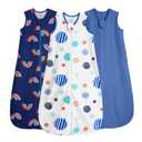 Baby Sleep Sack 6-12 Months 100% Cotton 0.5 Tog Baby Wearable Blanket for Infant, 3 Pack Breathable Soft Lightweight Sleep Sacks with 2-Way Zipper