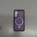 Compatible with Samsung Galaxy S24 Case with Magnetic Ring Stand, Military Drop Protection, Anti-Scratch/Anti-Fingerprint Translucent Matte Case for Samsung Galaxy S24 (Purple)