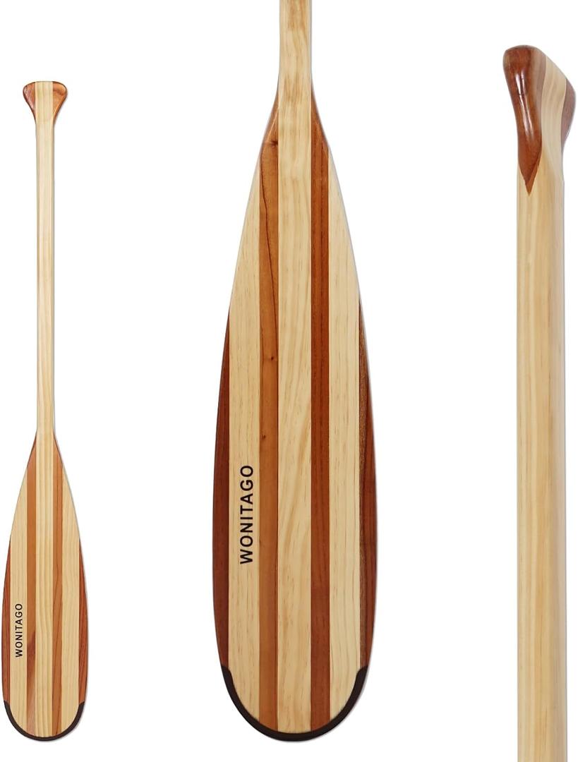 Wooden Canoe Paddle, Wood Paddle for Canoe and Boat, 4.0 FT