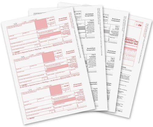 1099 NEC Forms 2024, 1099 NEC Laser Forms IRS Approved Designed for QuickBooks and Accounting Software 2024, 4 Part Tax Forms Kit, 25 Vendor Kit – Total 38 (108) Forms 1099 NEC Forms 2024, 1099 NEC Laser Forms IRS Approved Designed for QuickBooks and Accounting Software 2024, 4 Part Tax Forms Kit, 25 Vendor Kit – Total 38 (108) Forms