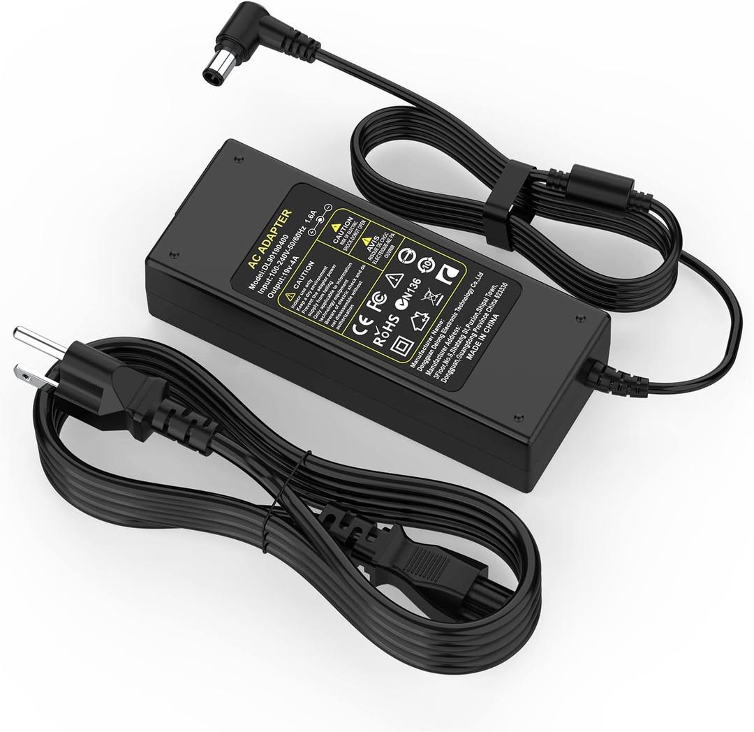 DC 19V TV Charger AC Adapter for Samsung 22" 32" UN32J UN22H UN32J4000AF UN22H5000 UN32J4000 UN32J400DAF BN44-00835A LCD LED Plasma DLP A4819-FDY BN44-00837A A6619 FSM Soundbar Power Supply Cord Plug