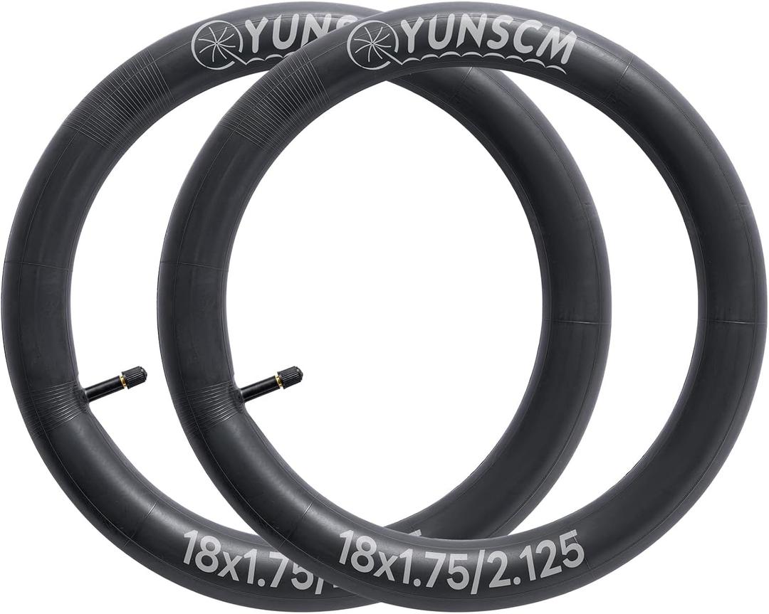 2 PCS 18" Bike Tubes 18x1.75/2.125 AV32mm Schrader Valve 47/57-355 Bicycle Tube Compatible with 18 X 1.75 18 X 1.90 18 X 1.95 18 X 2.0 18 X 2.10 18X2.125 Bike Tire Tube