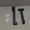 EZYDECOR Shelf Bracket 8 Inch Black Shelf Brackets Wall Mounted Industrial Shelving Brackets Metal Shelf Support with Lip (6 Pack)