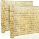 2 Pcs Jollybower Natural Reed Fencing Rolls, Eco-Friendly Reed Fence Curtain, 4Ft High x 13Ft Long Reeds Screen, Decorative Fence for Garden Privacy, Balcony and Window