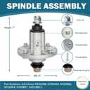 42" Deck Rebuild Kit Fits LA105 LA100 LA115 LA110 Jo hn Dee re LA145 LA120 LA125 D110 D130 D125 2 Spindle (GY21098) 2 Blade (AM137328) 4 Idler Pulley (GY20629 GY20067 GX20367)1 Be lt (GX20072).
