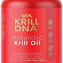 Antarctic Krill Oil by KrillDNA, 1000 mg with Astaxanthin, Omega 3, DHA, EPA, and Phospholipids, Vanilla Coating, No Smell, No Fishy Taste, (120 softgels-60 Servings), Best By 04/2025