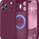 LOVE 3000 Designed for iPhone 17 Pro Case, Premium Silicone [Compatible with Magsafe][Soft Anti-Scratch Microfiber Lining] Shockproof Protective Phone Case for Men Women 6.3", WineRed