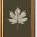VIYYIEA Vintage Gold Framed Wall Art for Living Room, Maple Leaf Canvas Prints Home Decor, Oil Painting Picture, Bedroom Wall Decor Gifts for Friends or Family -Maple Leaf Specimen-(16L x 12W)