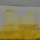 OLANLY Luxury Toilet Rugs U-Shaped 24x20, Extra Soft and Absorbent Microfiber Bathroom Rugs, Non-Slip Plush Shaggy Bath Mat, Machine Wash Dry, Contour Bathroom Mats for Toilet Base, Yellow