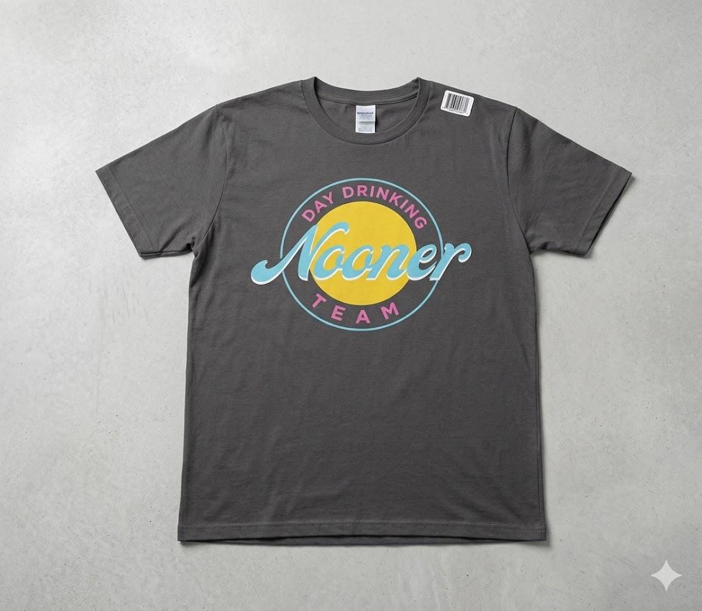 Bad Day To Be A Nooner | Day drinking Nooner Team T-Shirt (Gray, L)