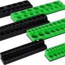 Magnetic Socket Organizer Set, 6-Piece Magnetic Socket Organizer Set, 6PCS Socket Holder, 1/4", 3/8", 1/2" Drive Metric SAE Socket Trays Holds 141 Pieces Magnetic Sockets Trays (B)