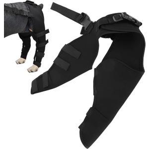 Dog Knee Brace for Torn Hind Leg, Dog Knee Brace for Back Hind Rear Leg Torn Tear, Relieve Joint Pain and Muscle Sore (HJ25 Rear Double Leggings Black XS)