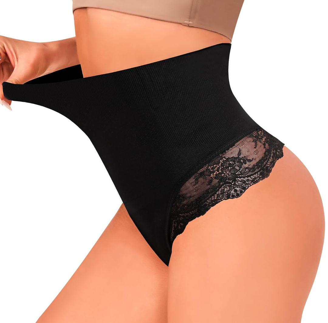 Anygirl Tummy Control Thong Shapewear for Women Tummy Control Seamless Shaping Thong Underwear Body Shaper Panties(Size XXL)