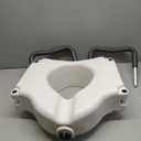 Drive Medical RTL12027RA 2-in-1 Raised Toilet Seat with Removable Padded Arms, Standard Seat