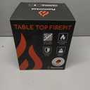 Flammtal Tabletop Fire Pit [4h Burning Time] - Indoor & Outdoor - Ethanol Table Top Fire Bowl with Black & White Stones - Portable Fire Pit with 2 Combustion Chambers